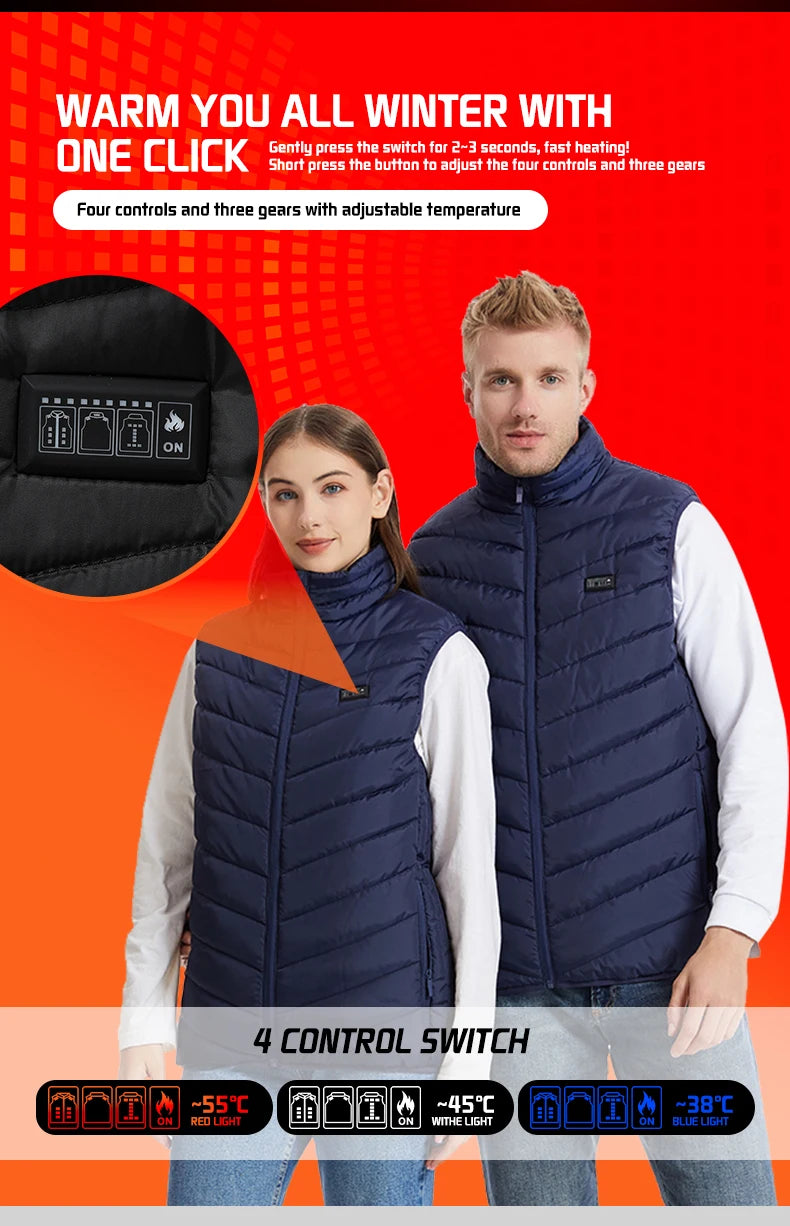 TODWARM Heated Vest, 26 Zones, 4 Controls