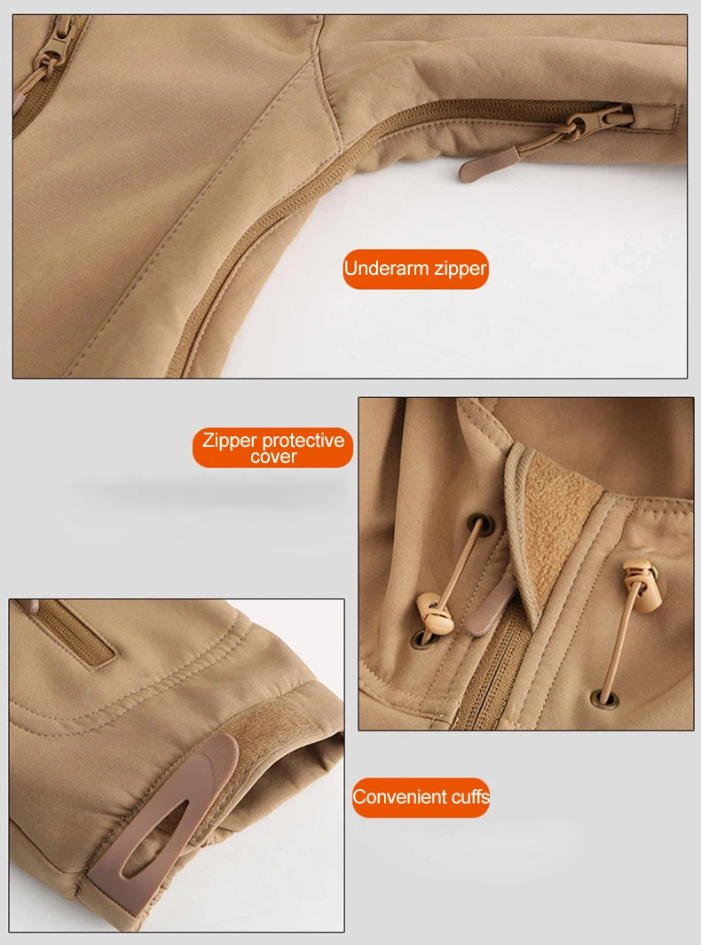 Hooded Heated Hunting Jacket, USB Smart