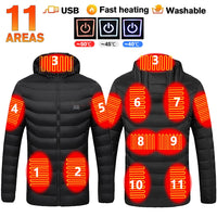 USB Heated Jacket Hoodie, Up to 31 Zones