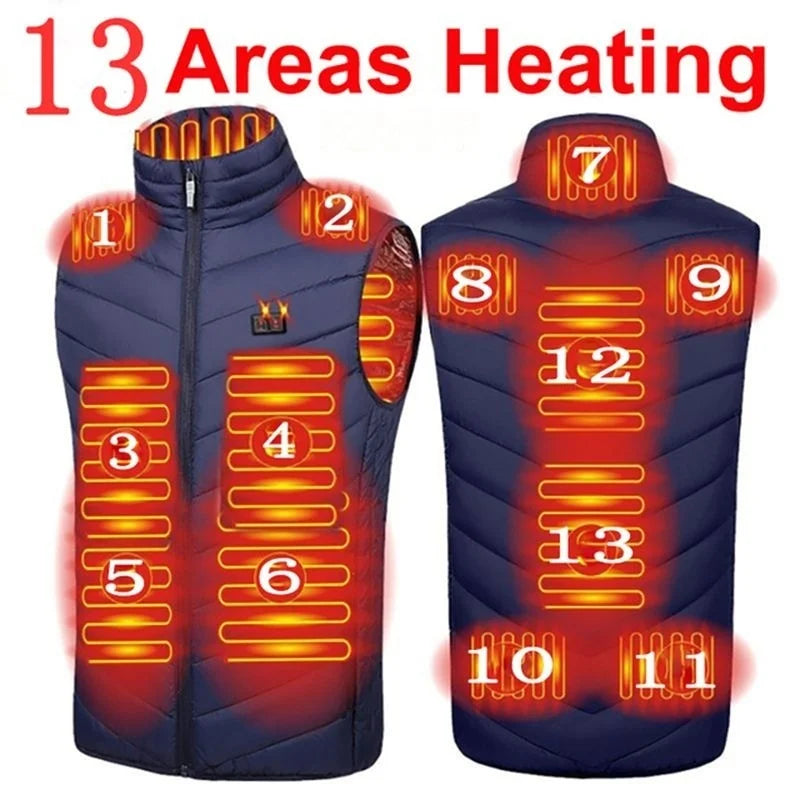 Electric Heated Bodywarmer Vest, 17 Zones