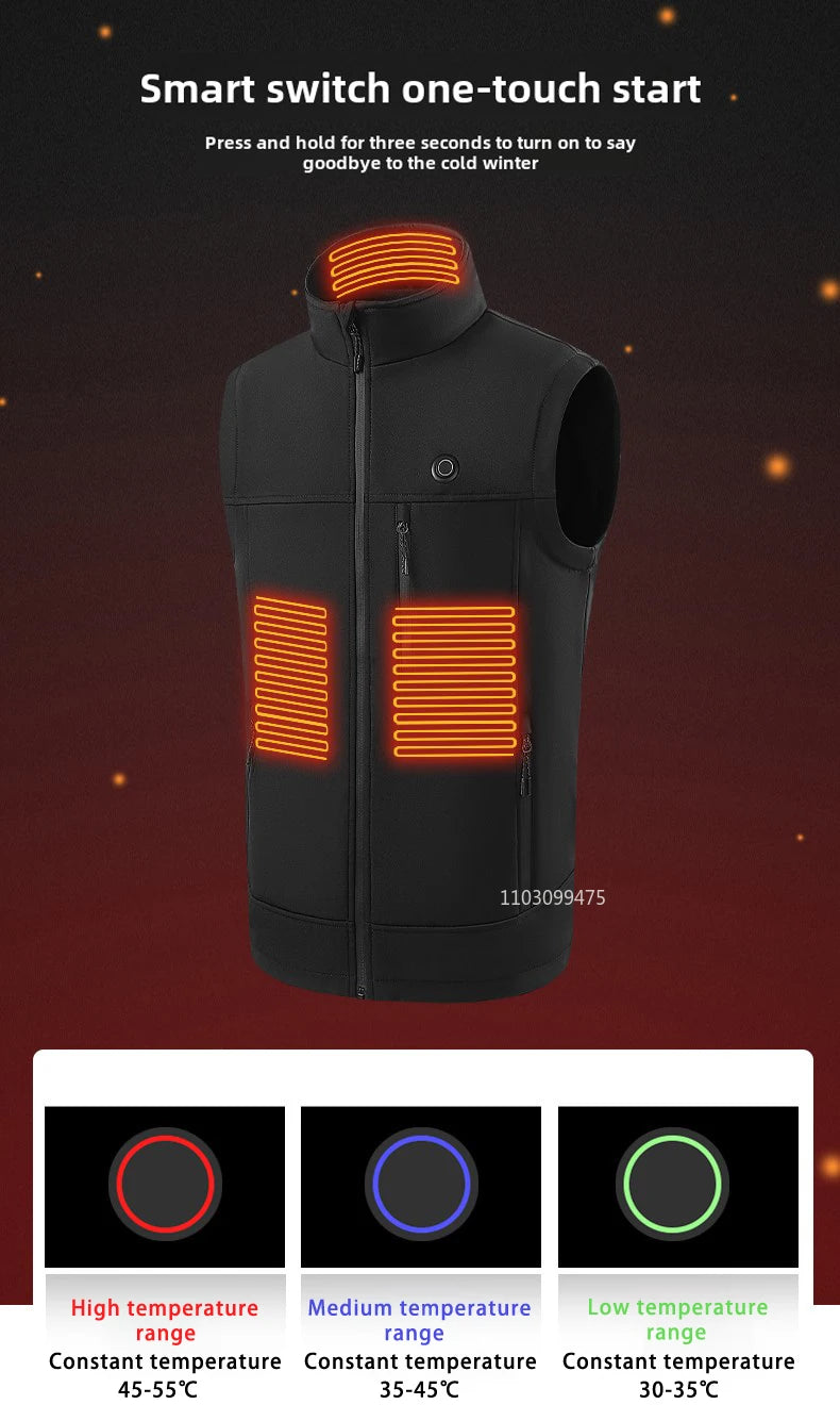 LEOSOXS 9-Zone Heated Vest, Washable