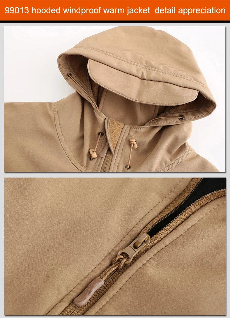 Hooded Heated Hunting Jacket, USB Smart