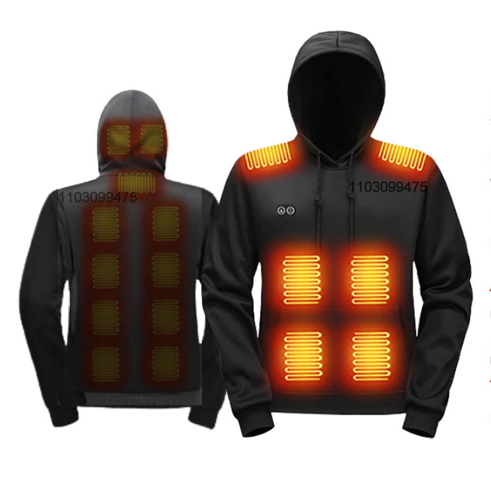 Heated Hoodie Sweatshirt, Up to 17 Zones