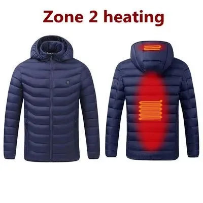 Men's Heated Down Parka, Up to 17 Zones