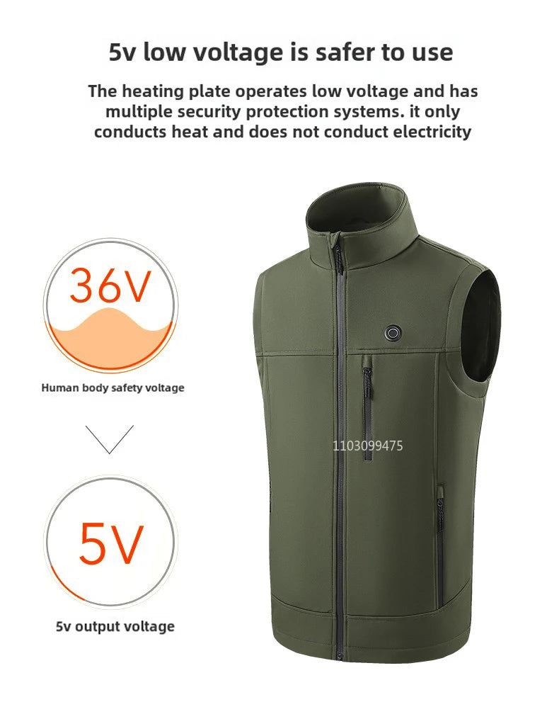 LEOSOXS 9-Zone Heated Vest, Washable