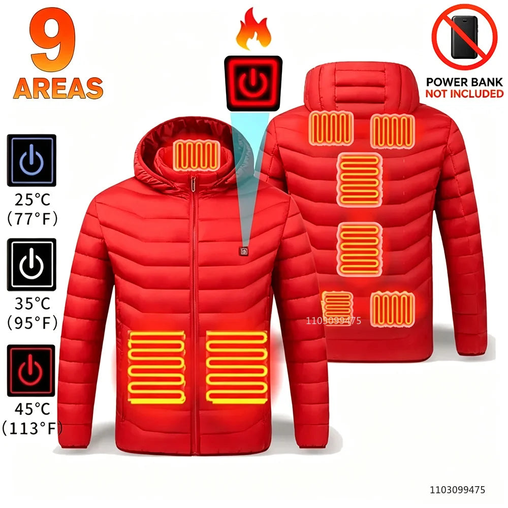 LEOSOXS Washable Heated Coat, Up to 25 Zones