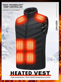 Smart Heated Vest, Up to 15 Zones, 3 Temps