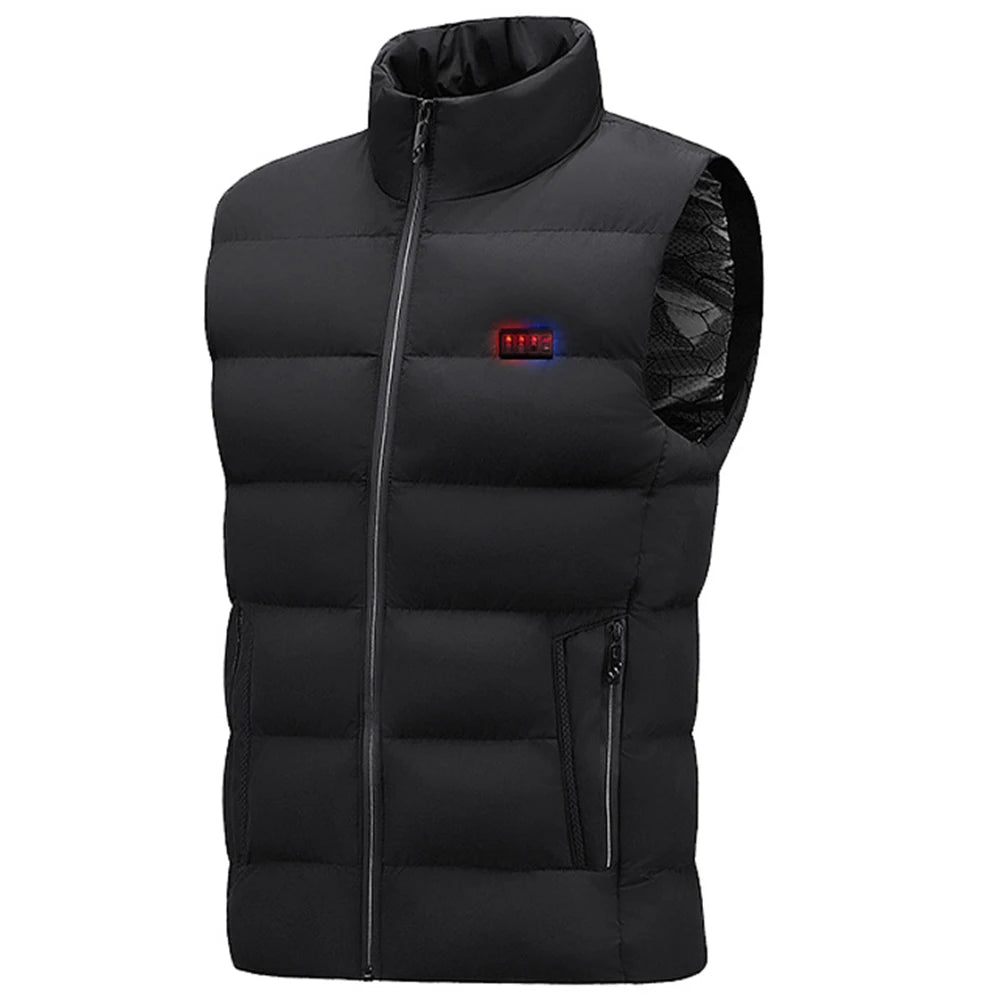 23-Zone Heated Cotton Vest, V-Neck, M-7XL
