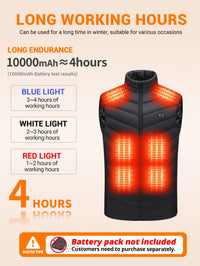 Smart Heated Vest, Up to 15 Zones, 3 Temps