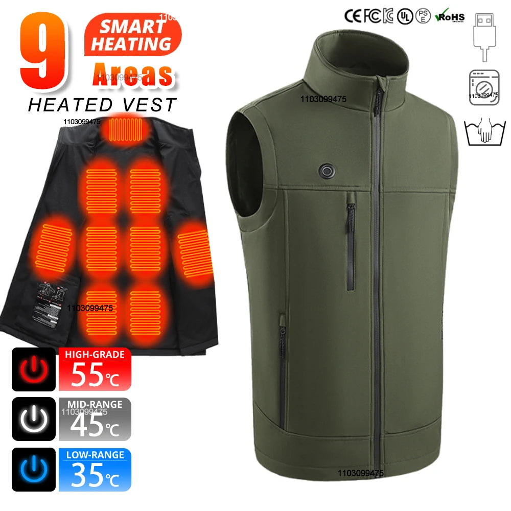 LEOSOXS 9-Zone Heated Vest, Washable