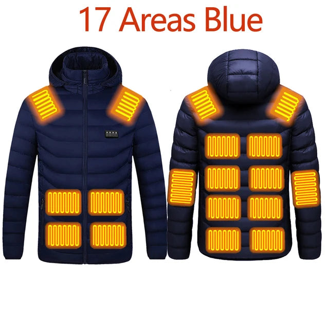 Graphene Heated Down Jacket, Up to 17 Zones