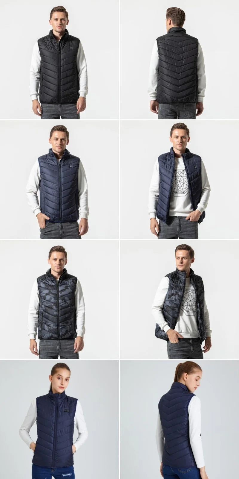Electric Heated Bodywarmer Vest, 17 Zones