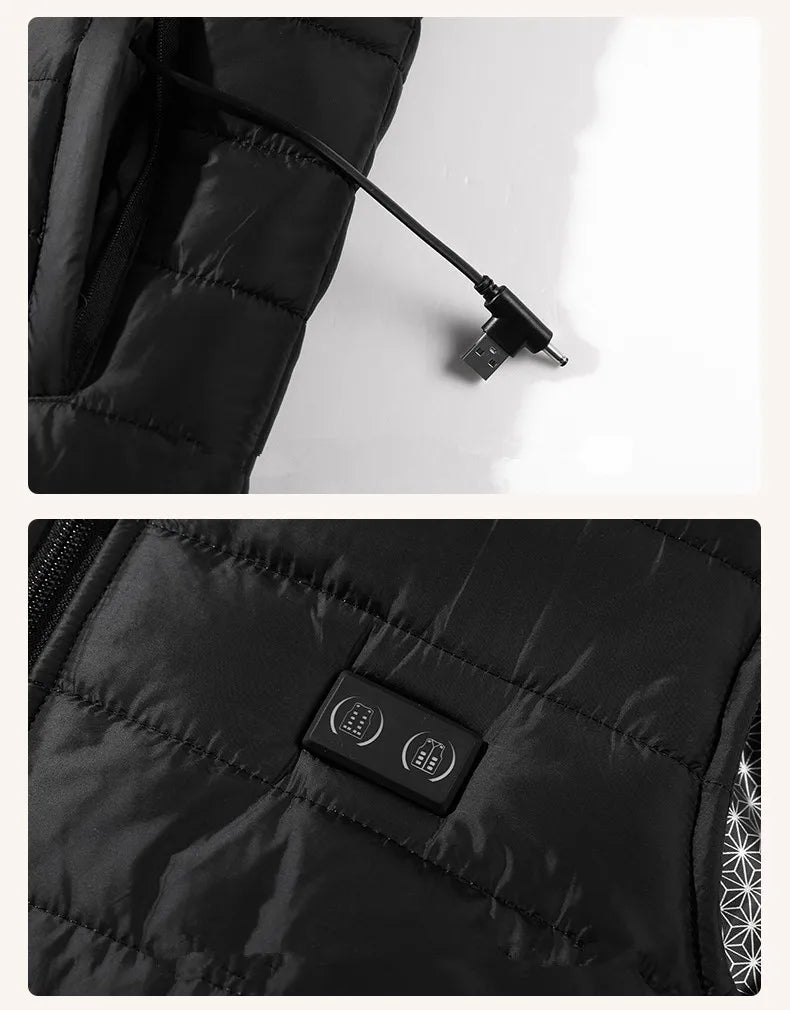 Unisex 22-Zone Heated Vest, V-Neck