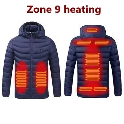 Men's Hooded Heated Parka, Smart Thermostat
