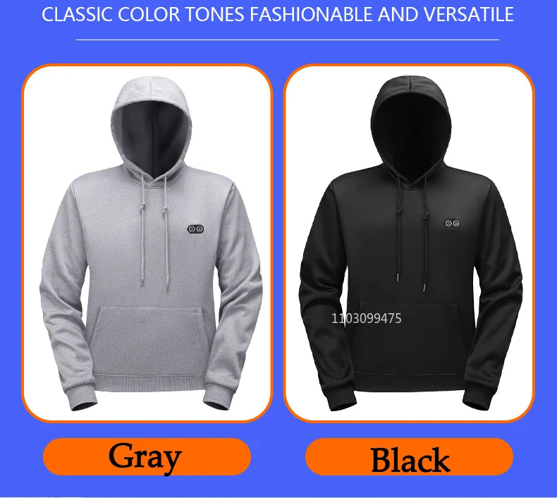 Heated Hoodie Sweatshirt, Up to 17 Zones