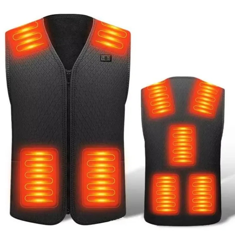 USB Heated Jacket, 5/9 Zones, 3 Levels