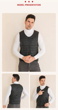 Unisex 22-Zone Heated Vest, V-Neck