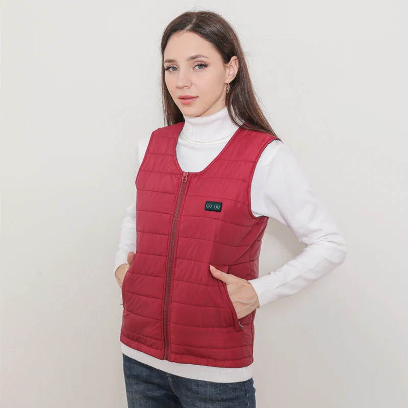 Unisex 22-Zone Heated Vest, V-Neck