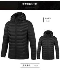 USB Heated Jacket Hoodie, Up to 31 Zones