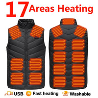 Electric Heated Bodywarmer Vest, 17 Zones