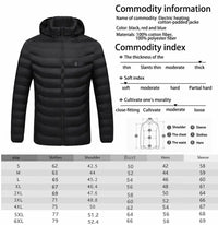 USB Heated Down Jacket, Up to 21 Zones