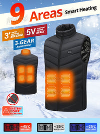Smart Heated Vest, Up to 15 Zones, 3 Temps