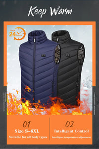 Electric Heated Bodywarmer Vest, 17 Zones