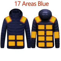 Men's Heated Down Parka, Up to 17 Zones