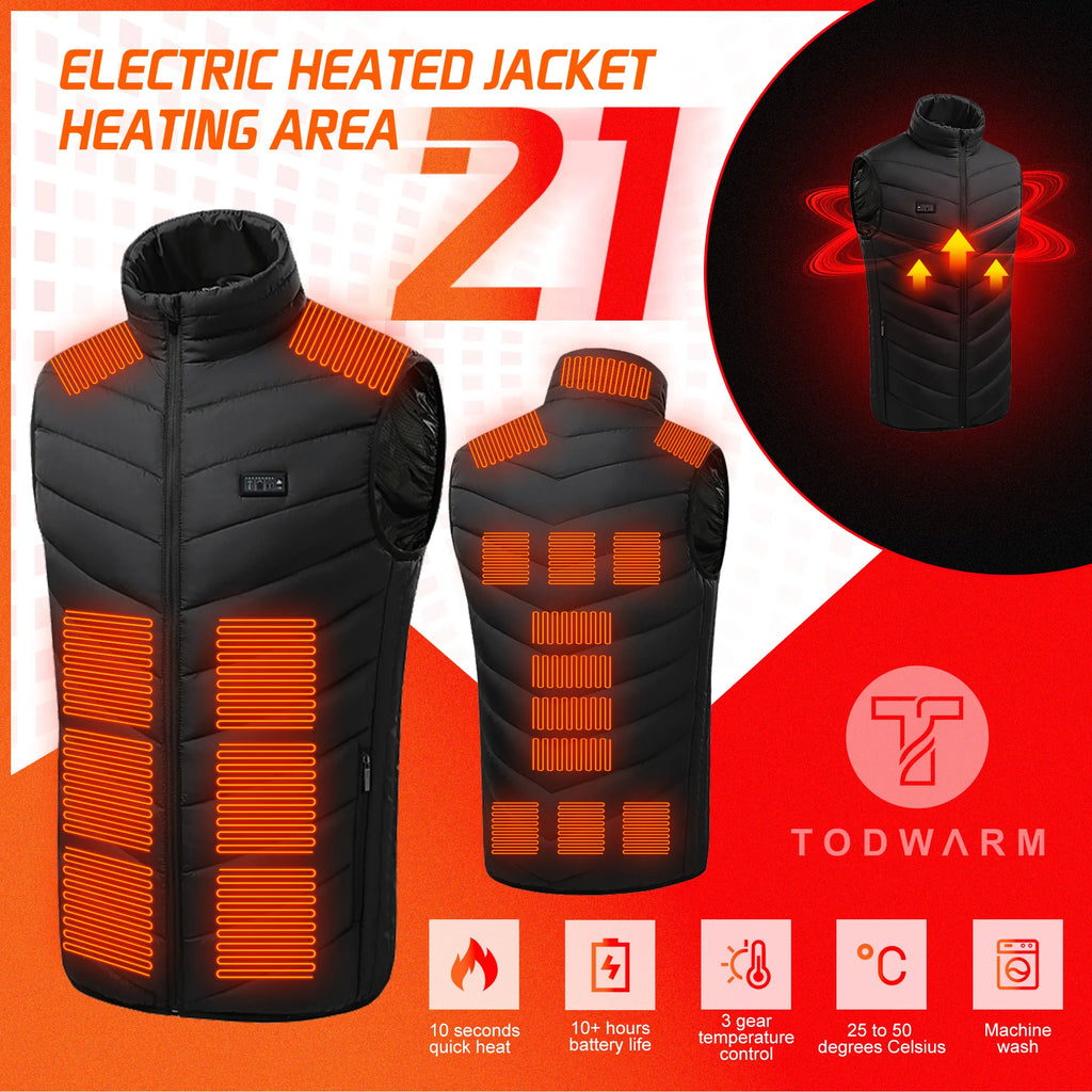 TODWARM Heated Vest, 26 Zones, 4 Controls