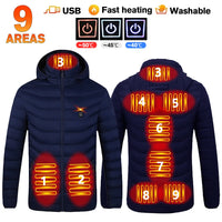 USB Heated Jacket Hoodie, Up to 31 Zones