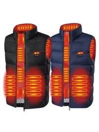Graphene Heated Vest, 9 Zones, USB, Camping