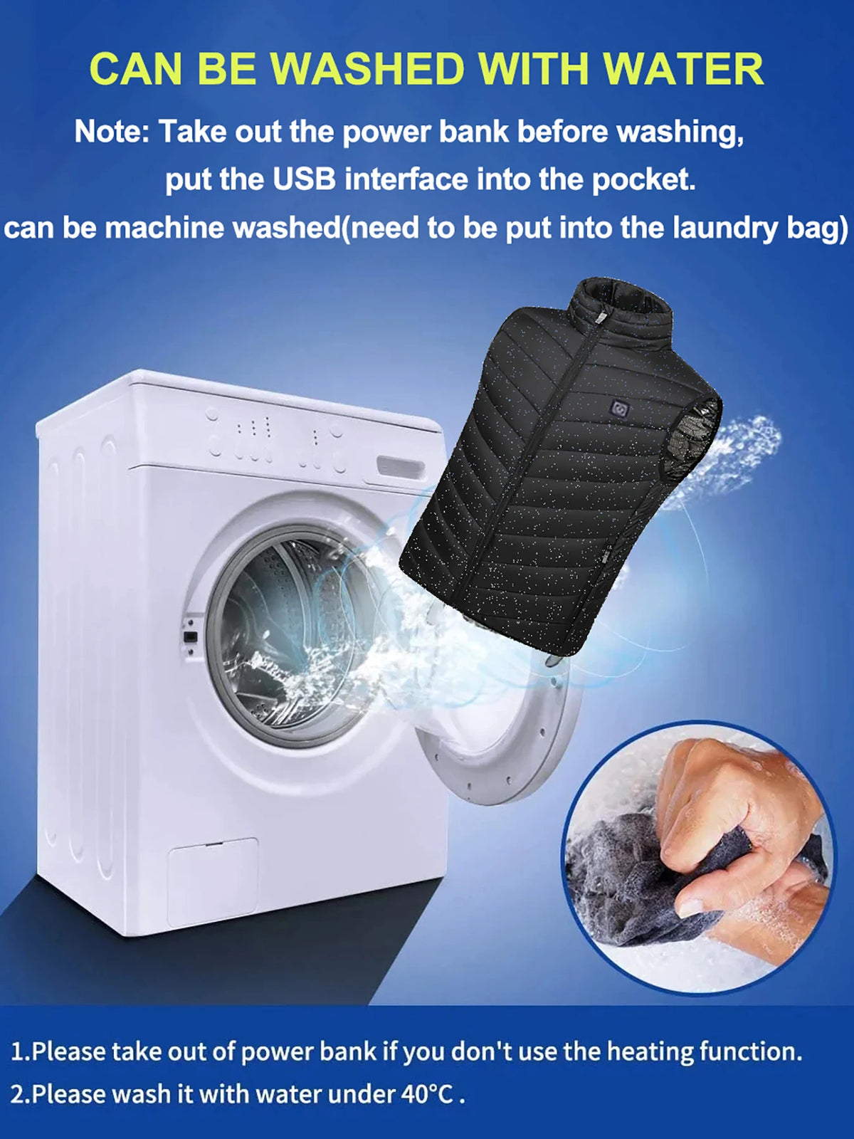 9-Zone USB Heated Vest, Sportswear