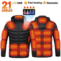 Waterproof USB Heated Jacket, Up to 31 Zones