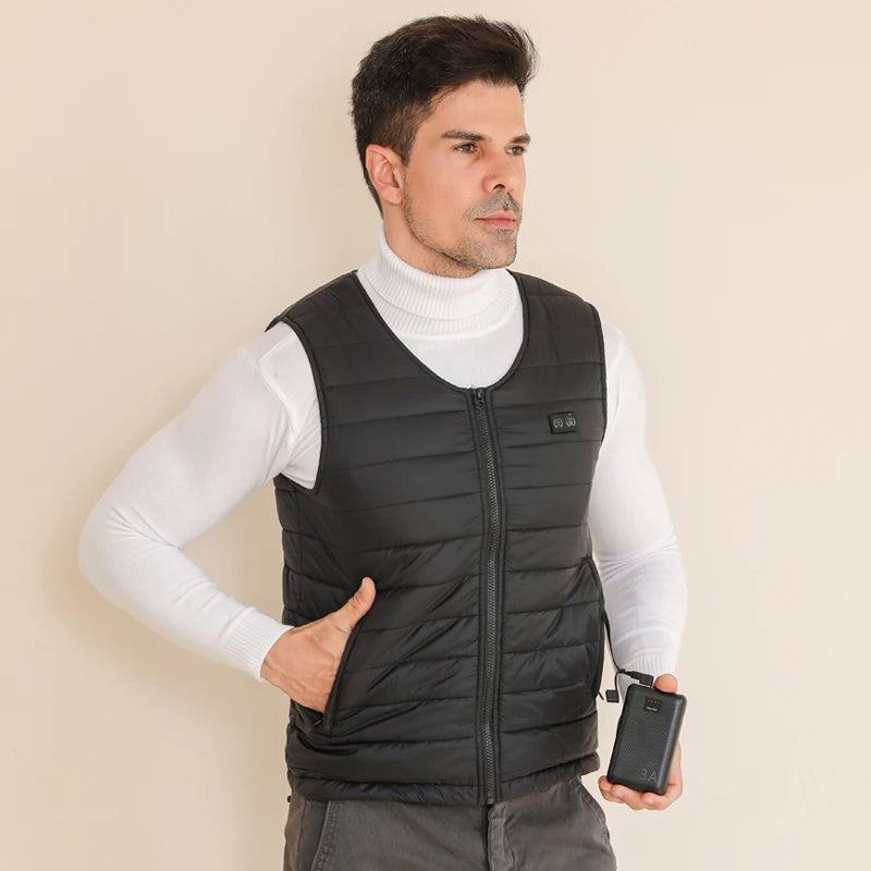 Unisex 22-Zone Heated Vest, V-Neck