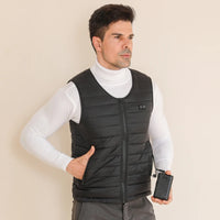 Unisex 22-Zone Heated Vest, V-Neck