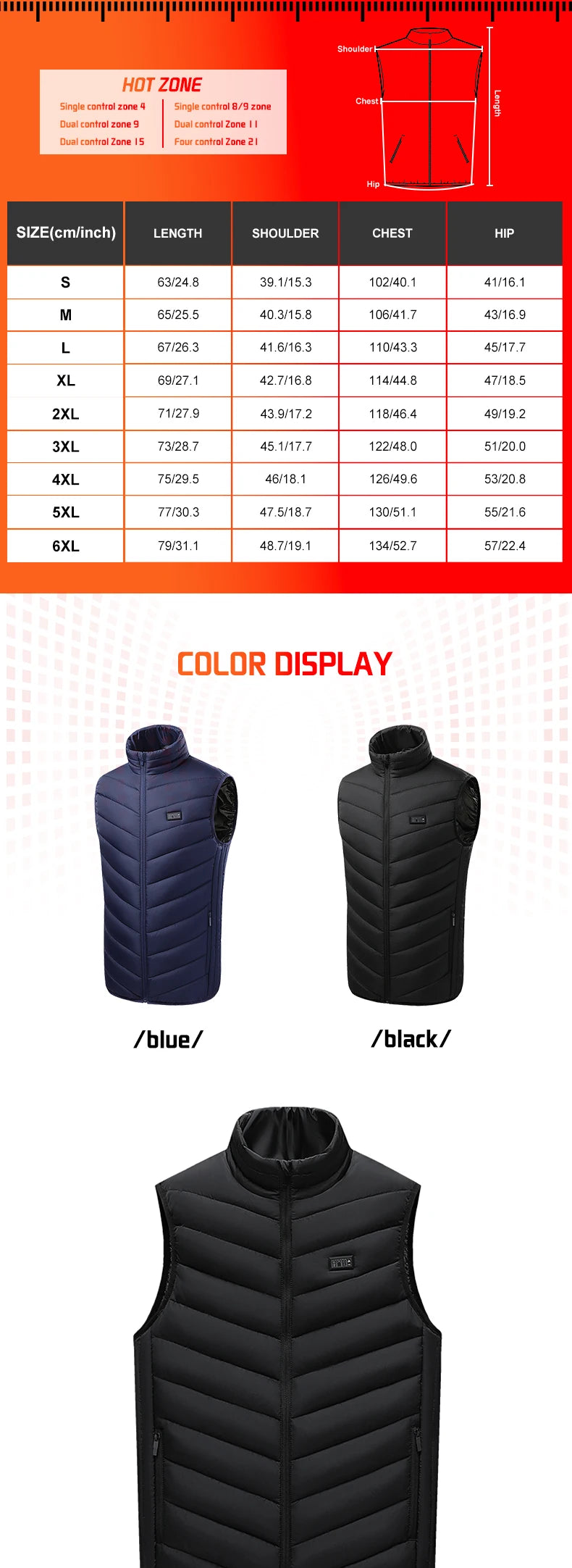 TODWARM Heated Vest, 26 Zones, 4 Controls