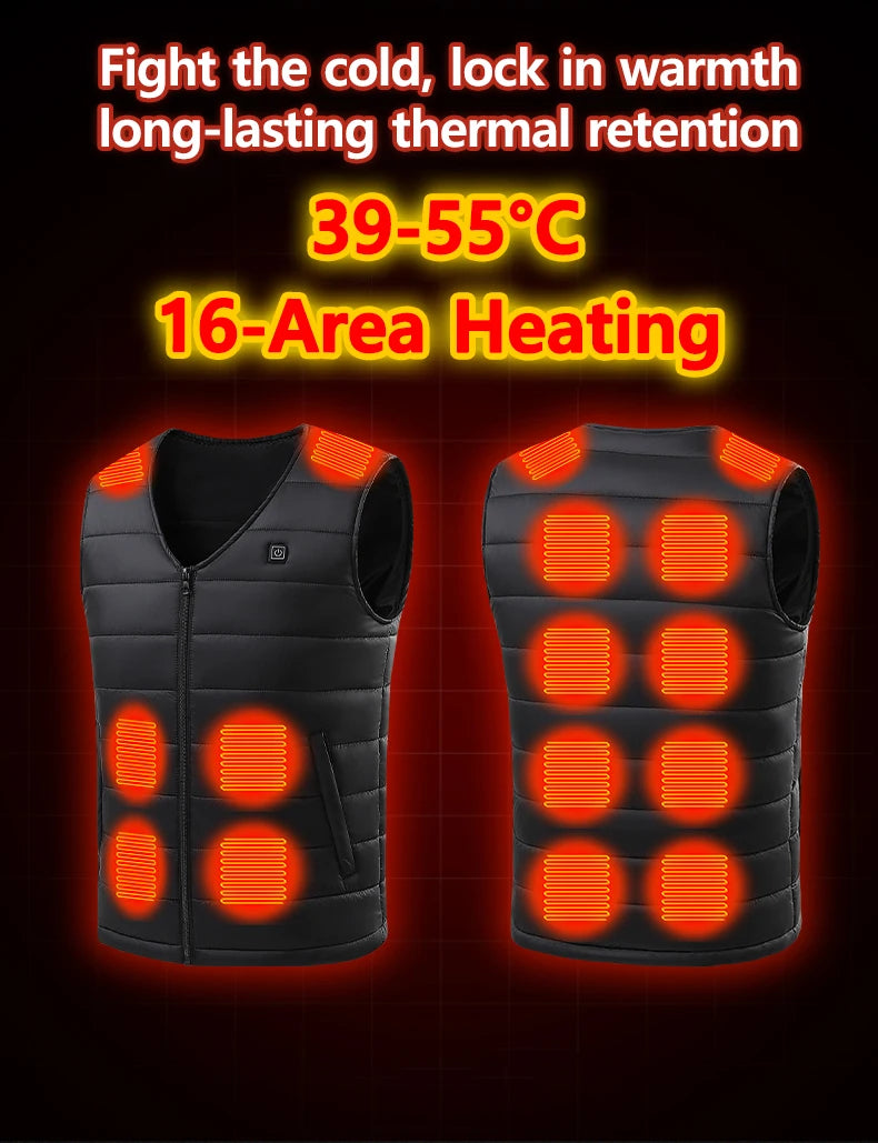 16-Zone Heated Vest, Constant Warmth