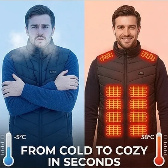 Smart Heated Vest, 21 Zones, 3 Heat Levels