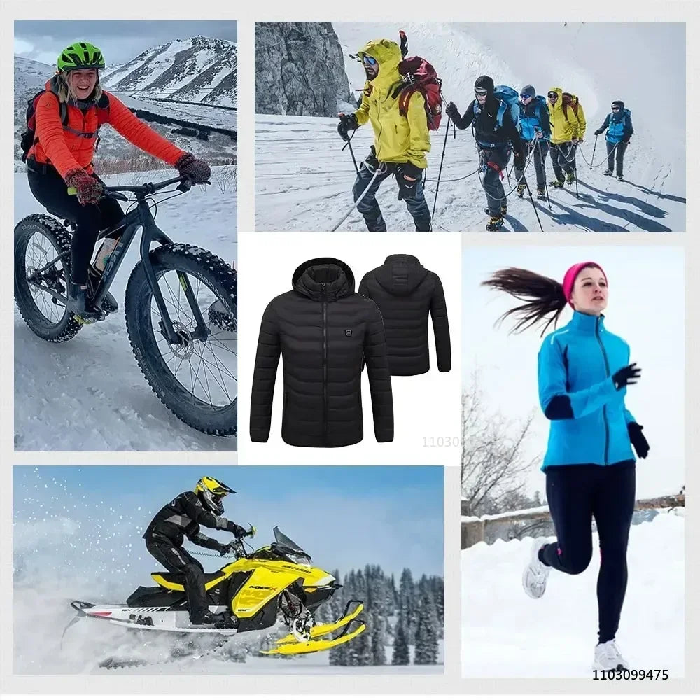 LEOSOXS Washable Heated Coat, Up to 25 Zones
