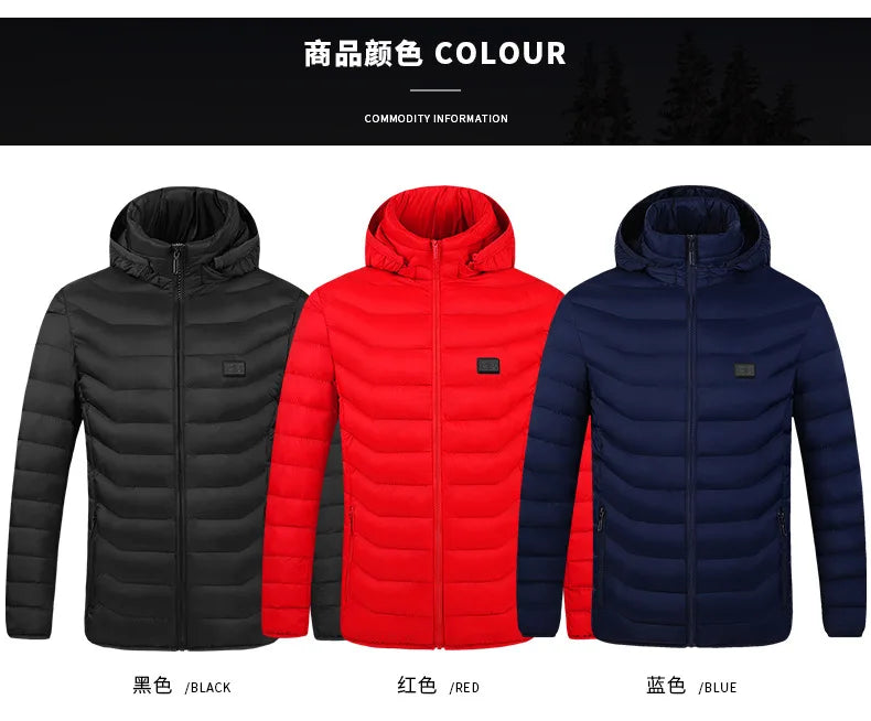 Waterproof USB Heated Jacket, Up to 31 Zones