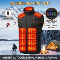 Smart Heated Vest, 21 Zones, 3 Heat Levels