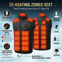 Smart Heated Vest, 21 Zones, 3 Heat Levels