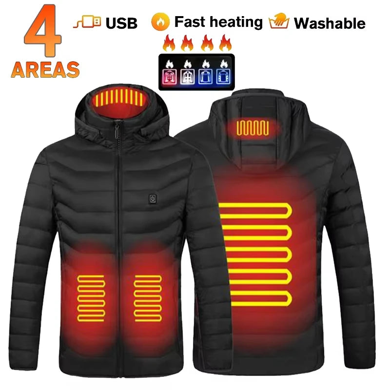 Waterproof USB Heated Jacket, Up to 31 Zones