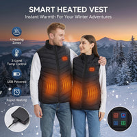Smart Heated Vest, 21 Zones, 3 Heat Levels