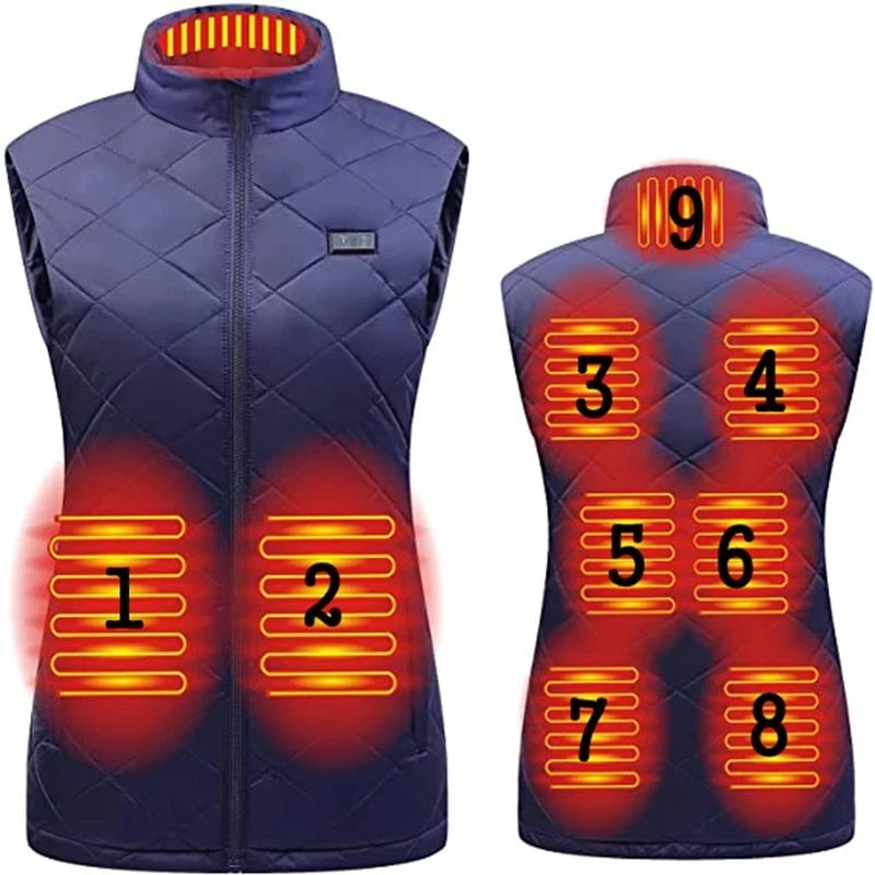 Women's Infrared Heated Vest, 4/9 Zones