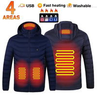 Waterproof USB Heated Jacket, Up to 31 Zones