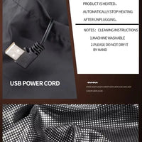 Graphene Heated Vest, 9 Zones, USB, Camping