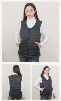 Unisex 22-Zone Heated Vest, V-Neck