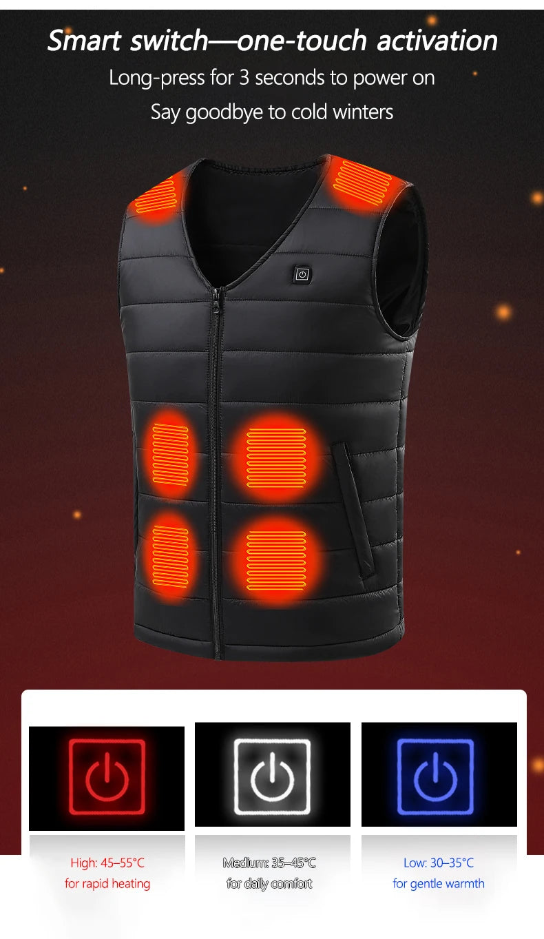 16-Zone Heated Vest, Constant Warmth