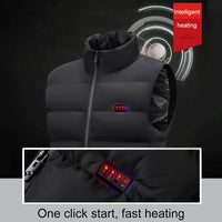 23-Zone Heated Cotton Vest, V-Neck, M-7XL